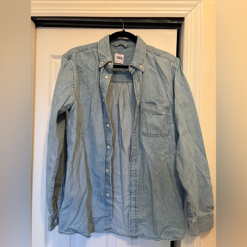 zara denim overshirt